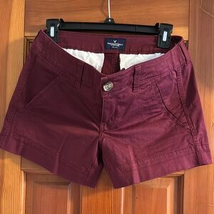 American Eagle Outfitters Red Cargo Shorts Casual Style
